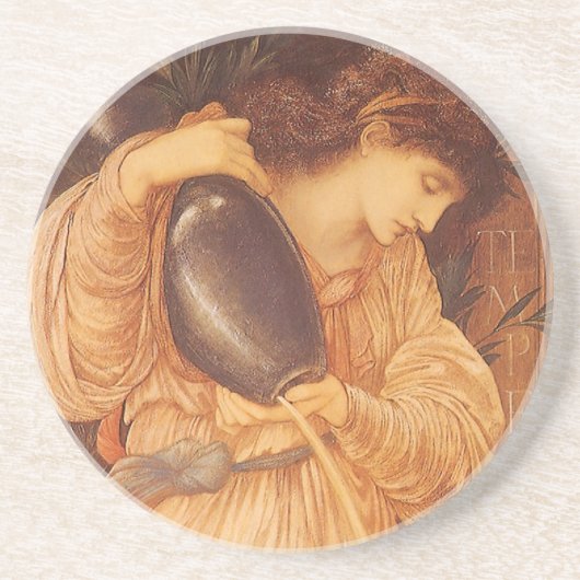 Temperantia door Sir Edward Coley Burne-Jones Zandsteen Onderzetter (Voorkant)