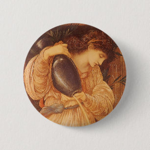 Temperantia van Sir Edward Coley Burne-Jones Ronde Button 5,7 Cm