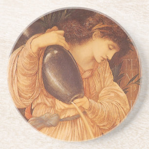 Temperantia van Sir Edward Coley Burne-Jones Zandsteen Onderzetter