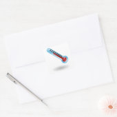Temperatuur thermometer vierkante sticker (Envelop)