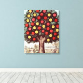 Temperatuurboom, 1872 canvas afdruk (Insitu (Houten vloer))