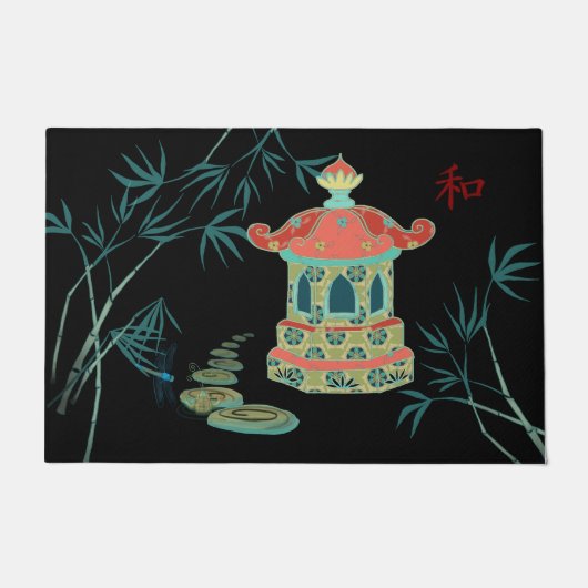 Temperatuurklep van Japanse watertuin Deurmat (Voorkant)
