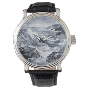 Tempest aan de kust van Wales Horloge