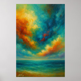 Tempest Serenade Abstract Poster