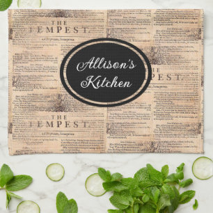 Tempest Shakespeare Serviette de cuisine personnal