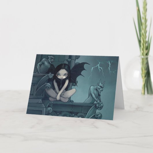 "Tempête carte de voeux au-dessus de Notre Dame" (Devant)