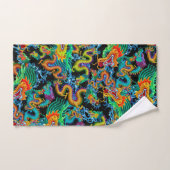 Tempête de dragon - dragons chinois colorés (Serviette à main)