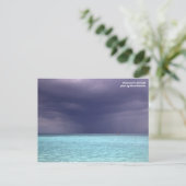 Tempête de mer à Barbuda carte postale (Debout devant)