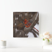 Tempête de neige Cardinal Horloge murale (Maison)