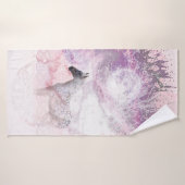 Tempête de neige du cheval (Serviette de bain)