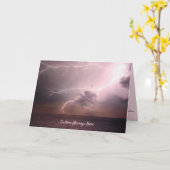 Tempête de nuit à Sea Lightning Note / Carte de vo (Fleur jaune)