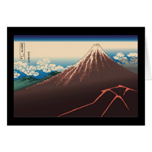 Tempête de pluie de Hokusai sous le sommet