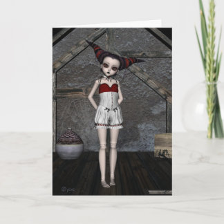 Tempête de poupée de Goth - carte de voeux