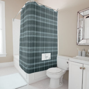 Tempête moderne Plaid Gris Douche Rideau
