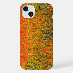 "Tempête neurale" Orange jaune Abstrait
