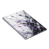 Tempête noire violette foncée Carnet Abstrait (Côté Droit)