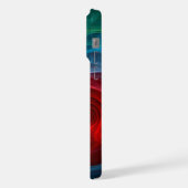 Tempête rouge Floral Art moderne Abstrait Motif co (Côté gauche)