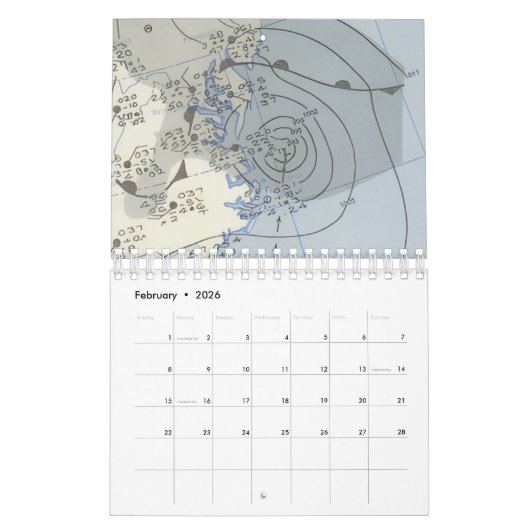 Tempêtes les plus fortes par mois Calendrier (Feb 2026)