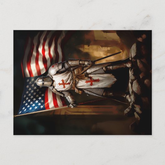 Templar American Knight Briefkaart (Voorkant)