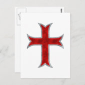 Templar Cross Briefkaart (Voorkant / Achterkant)