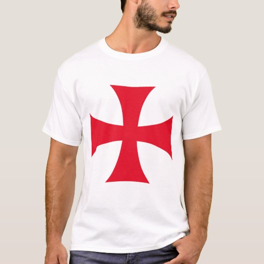 Templar Cross Crusader Christian Men's Tee Shirt (Voorkant)