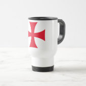 Templar Cross Crusader Travel Mug (Devant droit)