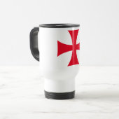 Templar Cross Crusader Travel Mug Reisbeker (Voorkant links)