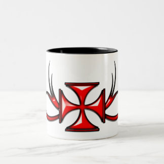 Templar Cross-Mok Tweekleurige Koffiemok
