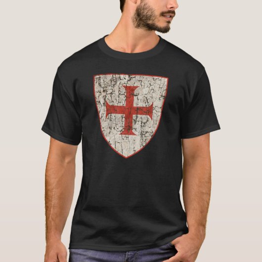 Templar Cross, onderdrukt T-shirt (Voorkant)