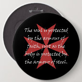 Templar Cross Ronde Button 6,0 Cm (Voorkant /achterkant)