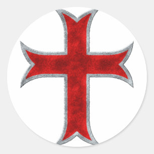 Templar Cross Ronde Sticker