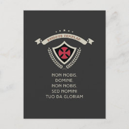 ✙ Templar ✙ Crusader Christelijke Warrior Feestdagenkaart