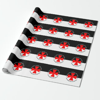 Templar Knight Alpha-Omega Non Nobis Domine Cadeaupapier