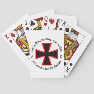 Templar Knight Alpha-Omega Non Nobis Domine Pokerkaarten