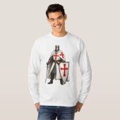 Templar Knight Crusader Men's Long Sleeve Tee T-shirt (Voorkant volledig)