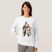Templar Knight Crusader Women's Long Sleeve Tee T-shirt (Voorkant volledig)