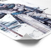 Templar Knight motto abstract portret Poster (Hoek)