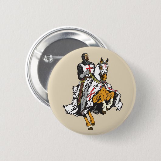 Templar knight ronde button 5,7 cm (Voorkant /achterkant)