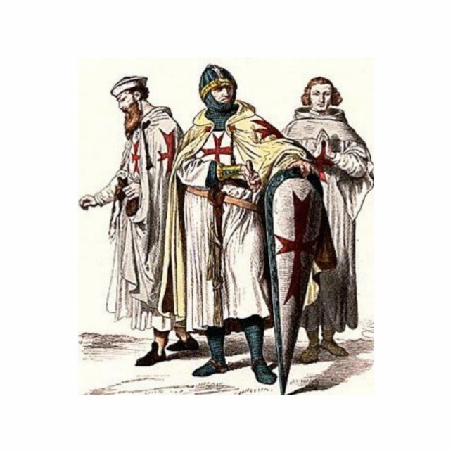 Templar Knight Staand Fotobeeldje (Voorkant)