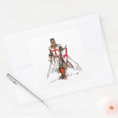 Templar Knight Vierkante Sticker (Envelop)
