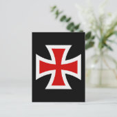 Templar-kruis Briefkaart (Staand voorkant)