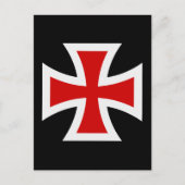 Templar-kruis Briefkaart (Voorkant)