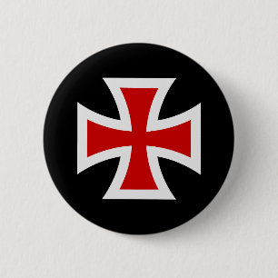 Templar-kruis Ronde Button 5,7 Cm