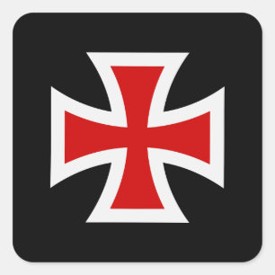 Templar-kruis Vierkante Sticker