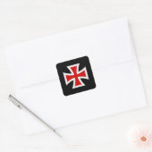Templar-kruis Vierkante Sticker (Envelop)