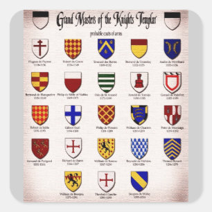 Templar Master Heraldry Vierkante Sticker