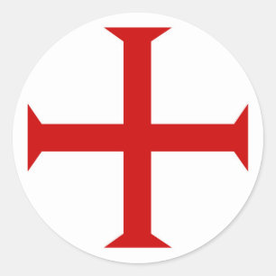 templar messghts red cross malta teutonic hospitaa ronde sticker