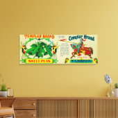 Templar Peas LabelGrand Rapids, MI Canvas Afdruk (Insitu (Woonkamer))