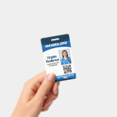 Template Employee Photo Nurse ID Badge (À main)