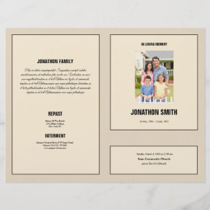 Template folder rouwplechtigheid flyer